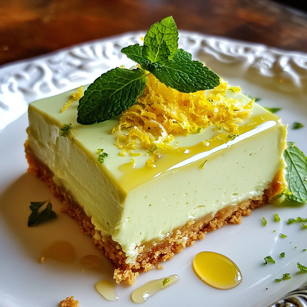 Avocado Lime Cheesecake Delightful and Creamy Treat