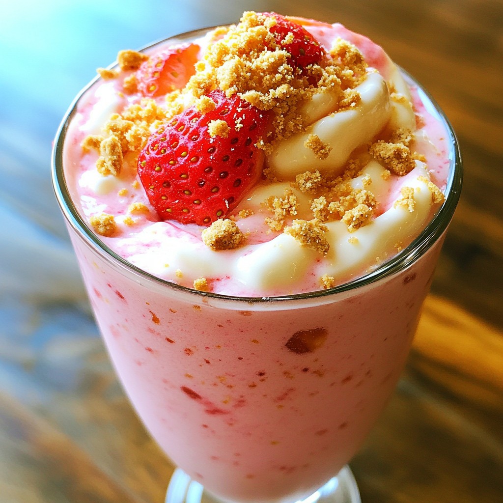 Strawberry Cheesecake Smoothie Creamy and Fresh Delight