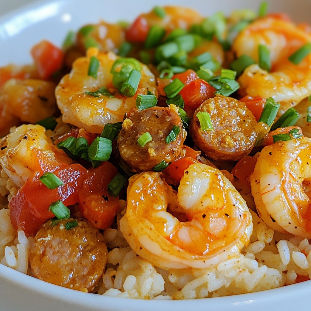 Cajun Shrimp and Chicken Sausage Skillet Delight