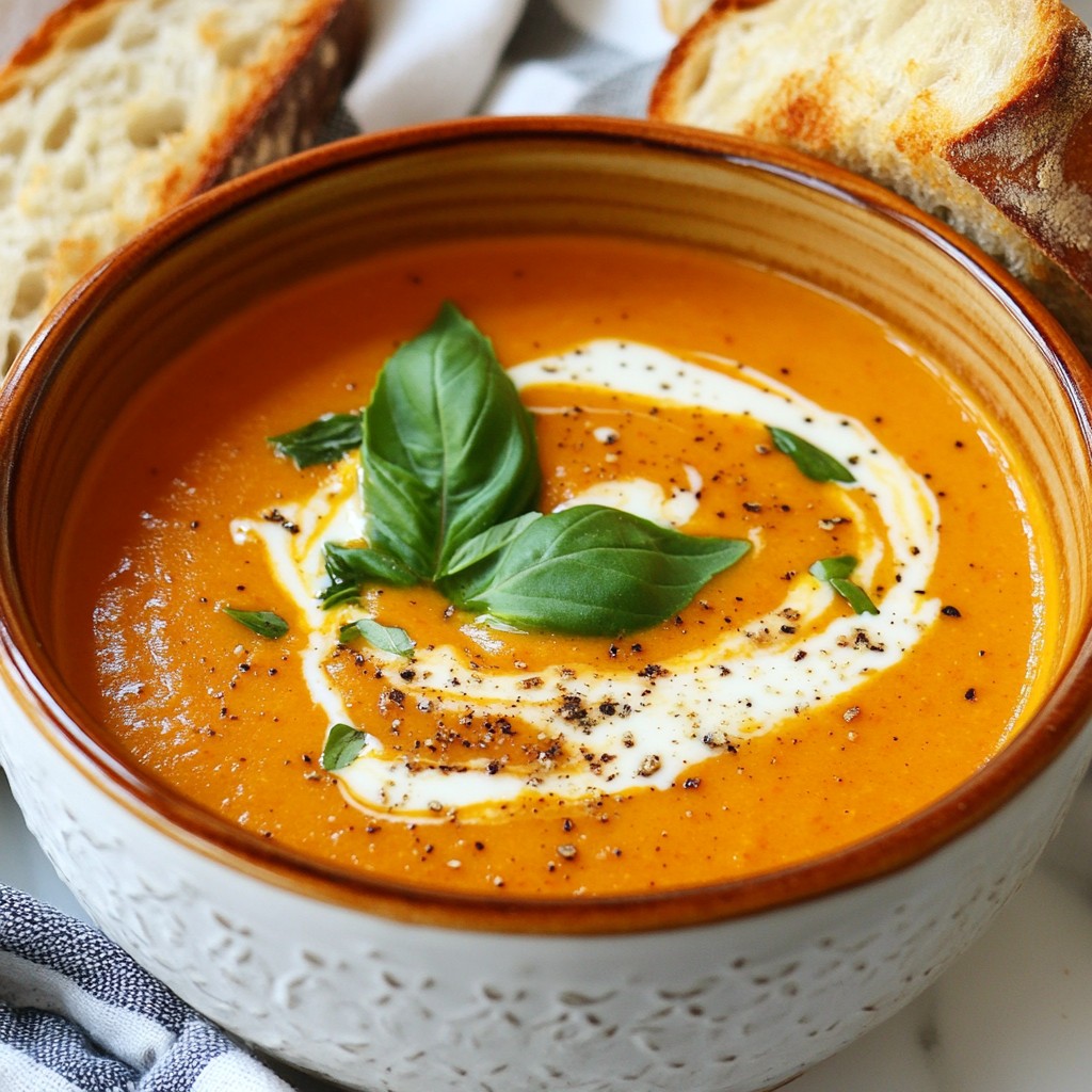 Roasted Red Pepper Gouda Soup Savory and Creamy Delight