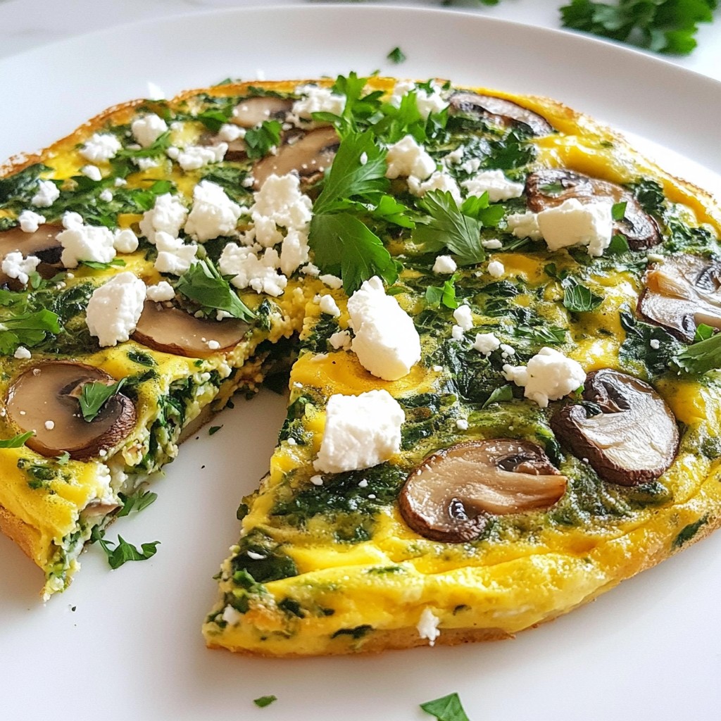Spinach Mushroom Frittata Flavorful and Easy Recipe