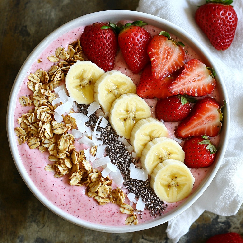 Strawberry Banana Smoothie Bowl Fresh and Healthy Delight
