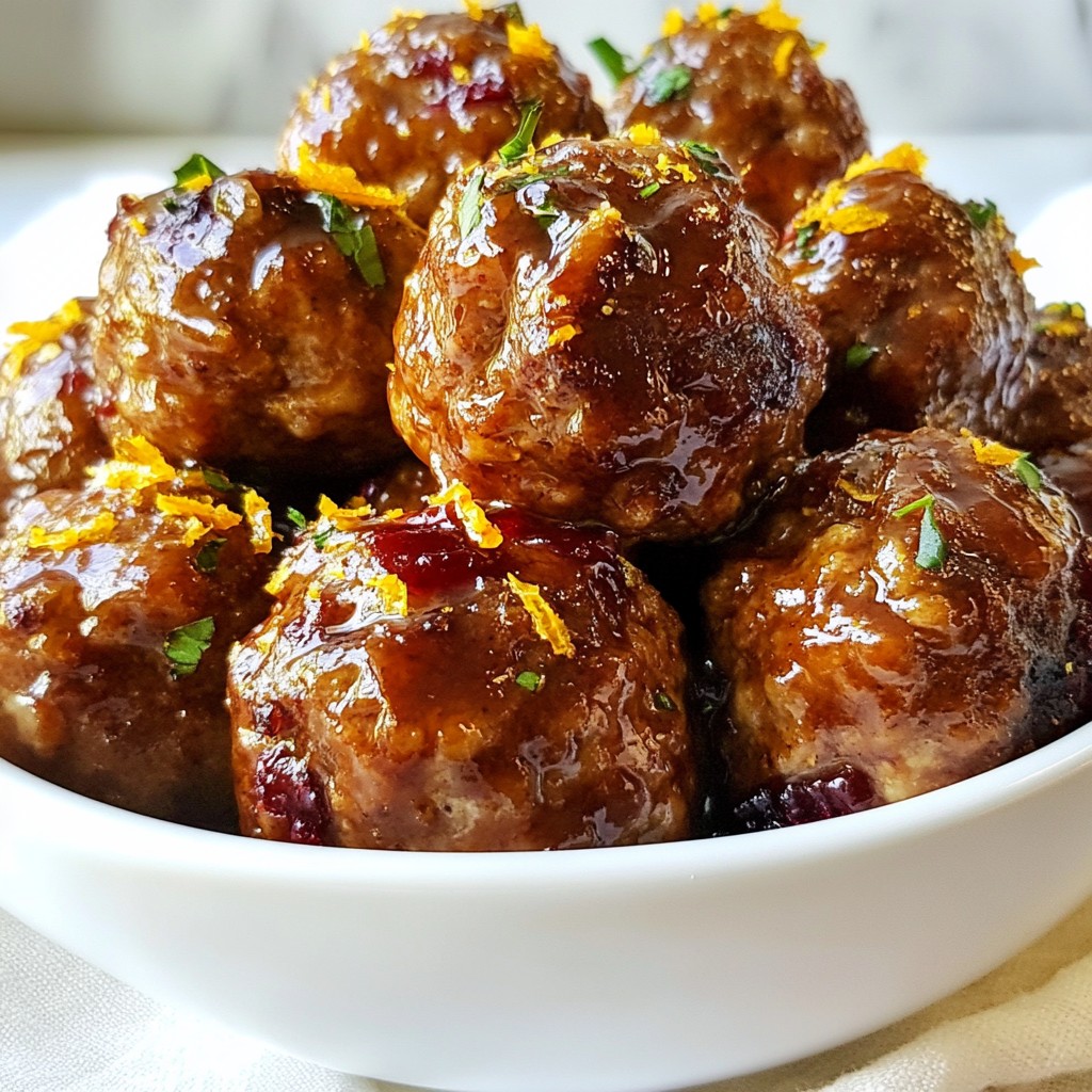 Cranberry Orange Glazed Meatballs Easy and Flavorful