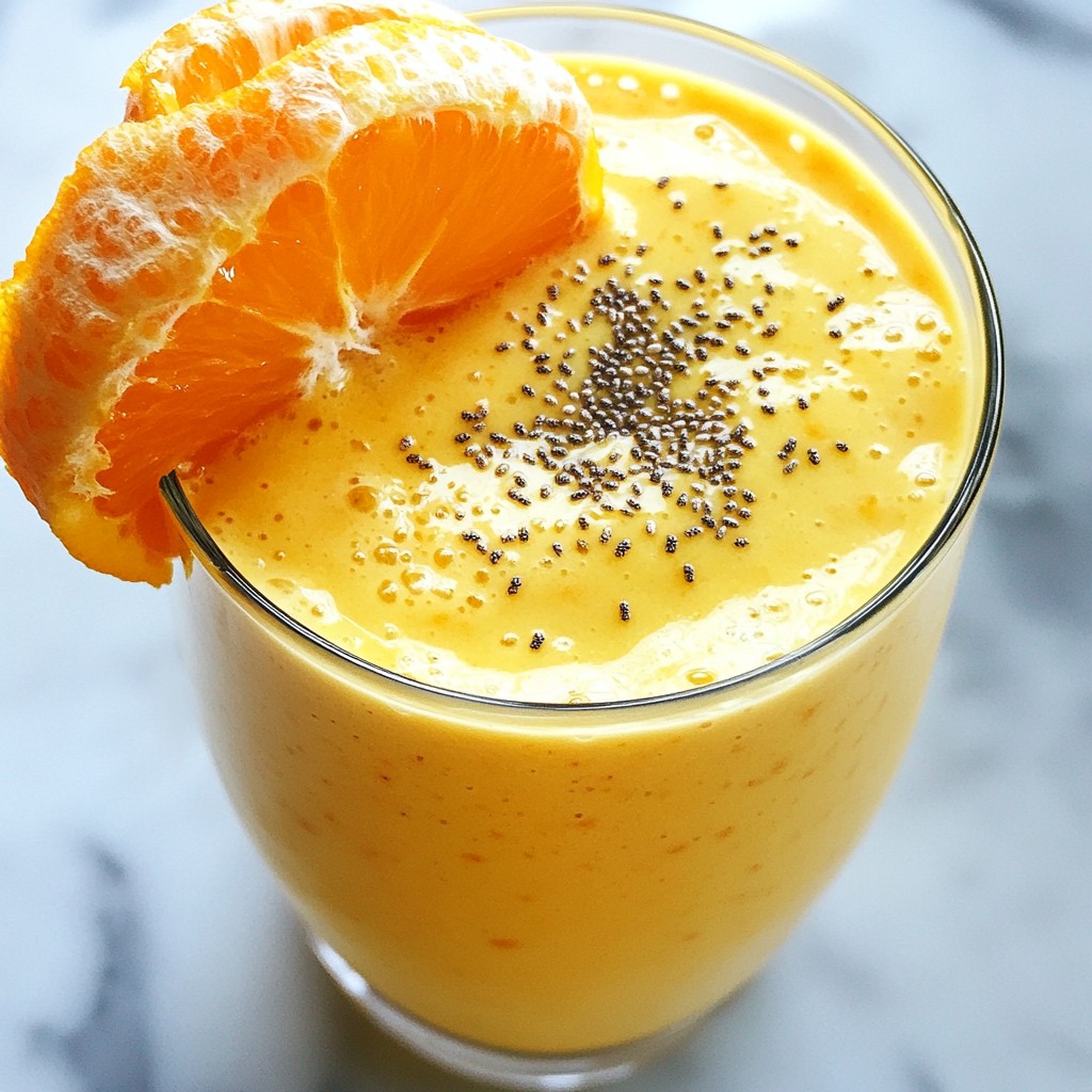 Tangerine Dream Smoothie Refreshing and Nutritious Drink