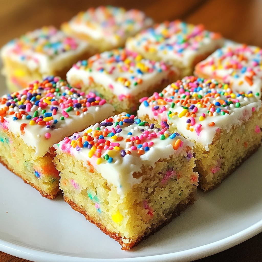 Rainbow Sprinkle Birthday Blondies Fun and Easy Recipe