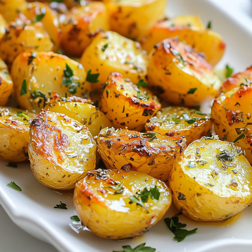 Garlic Herb Roasted Potatoes Simple and Tasty Dish