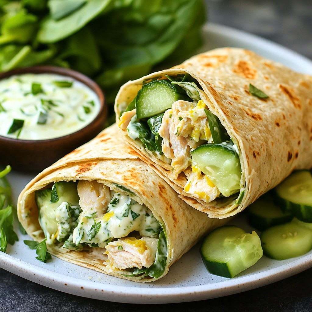 Green Goddess Chicken Salad Wraps Easy and Flavorful Meal