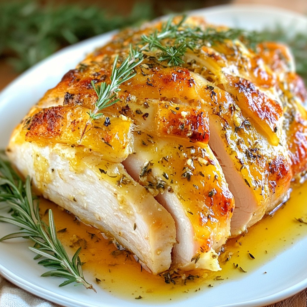 Garlic Herb Butter Roasted Turkey Breast Delight