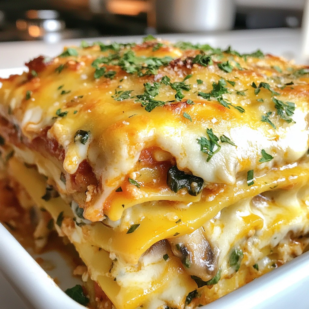 Cheesy Herb-Infused Chicken Lasagna Flavorful Delight