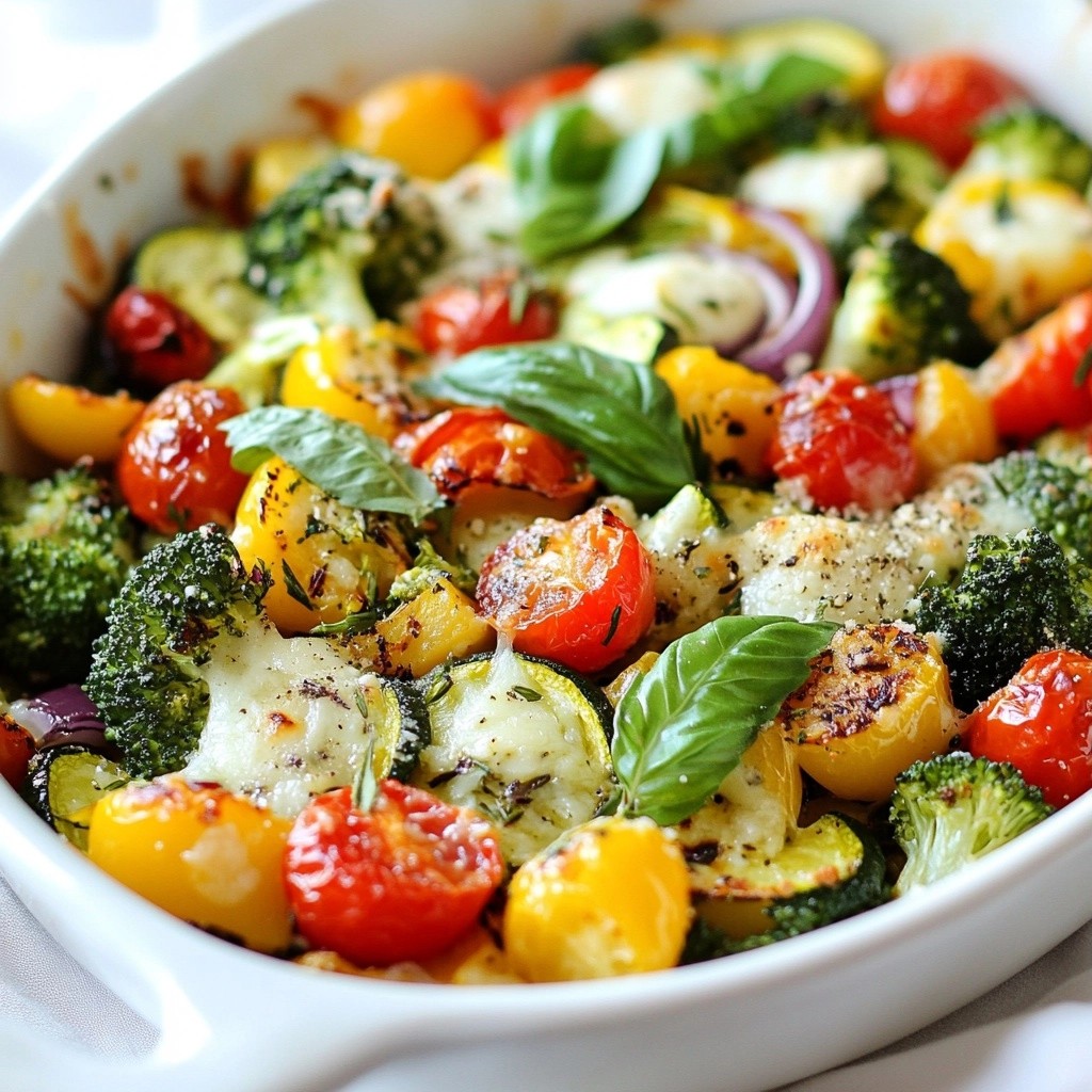 Cheesy Herb-Roasted Veggie Skillet Flavorful Delight