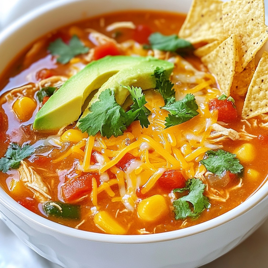 Chicken Enchilada Soup Simple and Flavorful Recipe