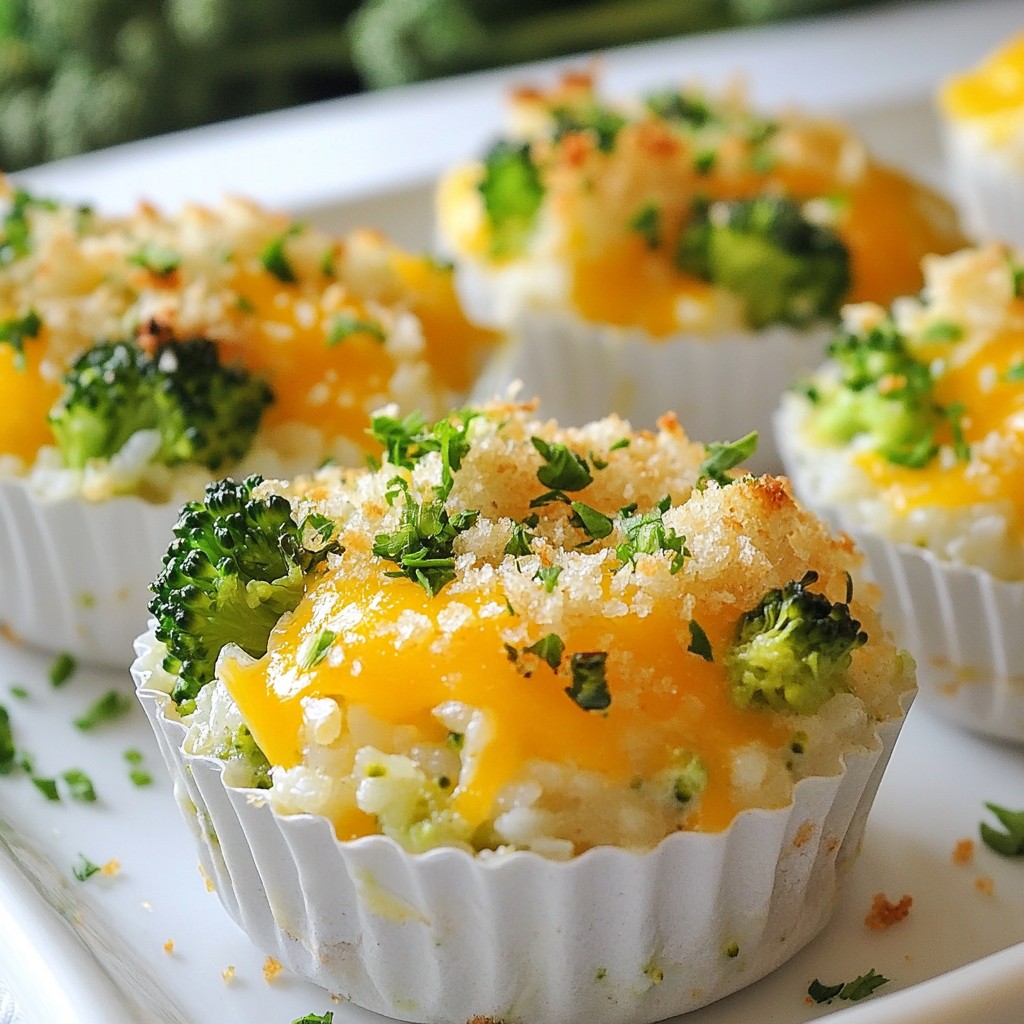 Cheesy Broccoli Rice Cups Quick and Tasty Snack