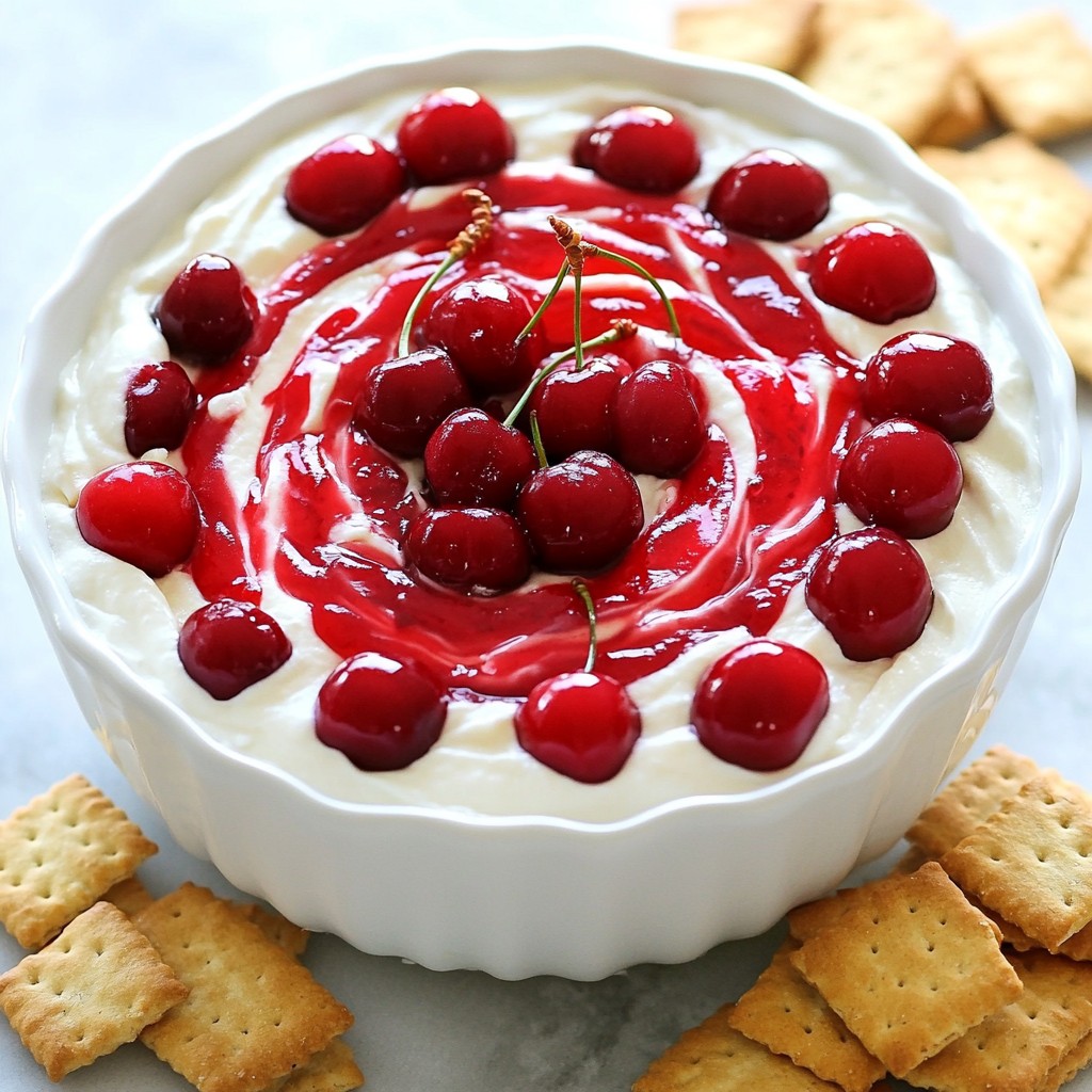 Cherry Cheesecake Dip Creamy and Sweet Delight