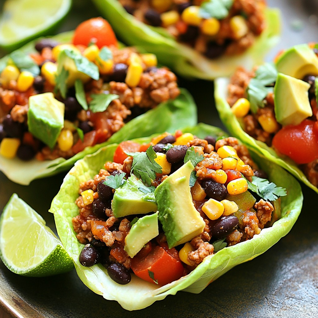 Turkey Taco Lettuce Boats Healthy and Simple Recipe