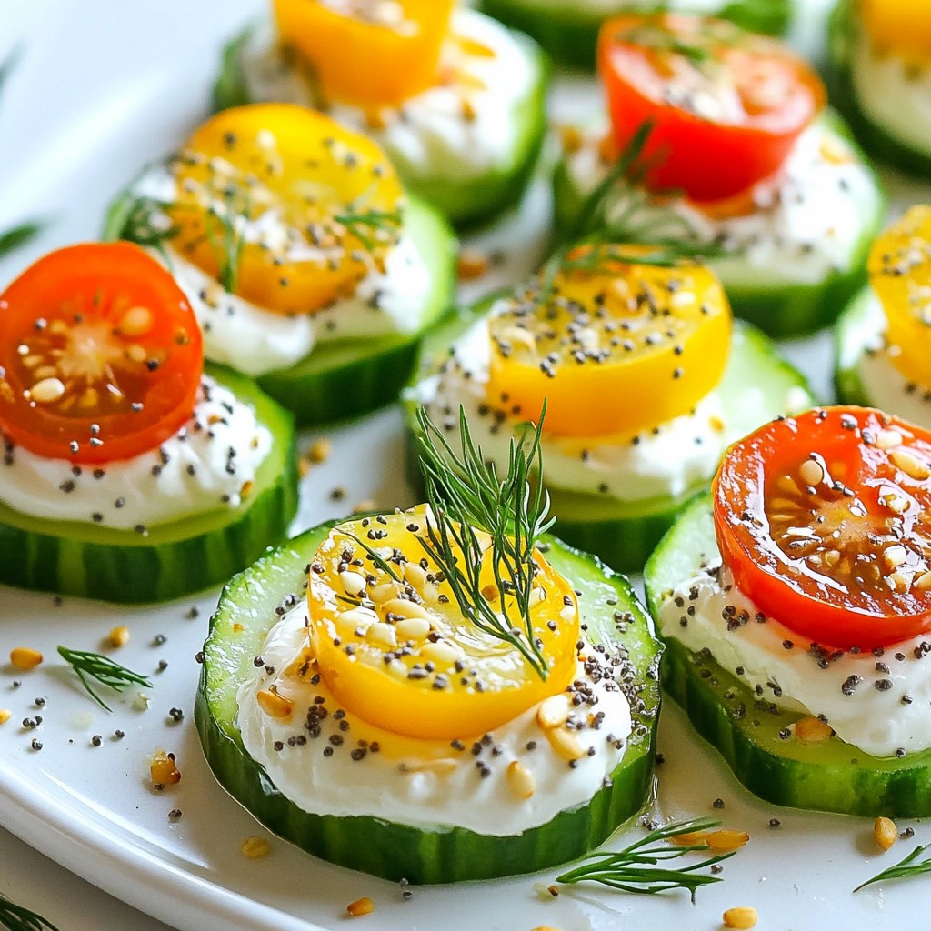 Everything Bagel Cucumber Bites Fresh and Tasty Snack