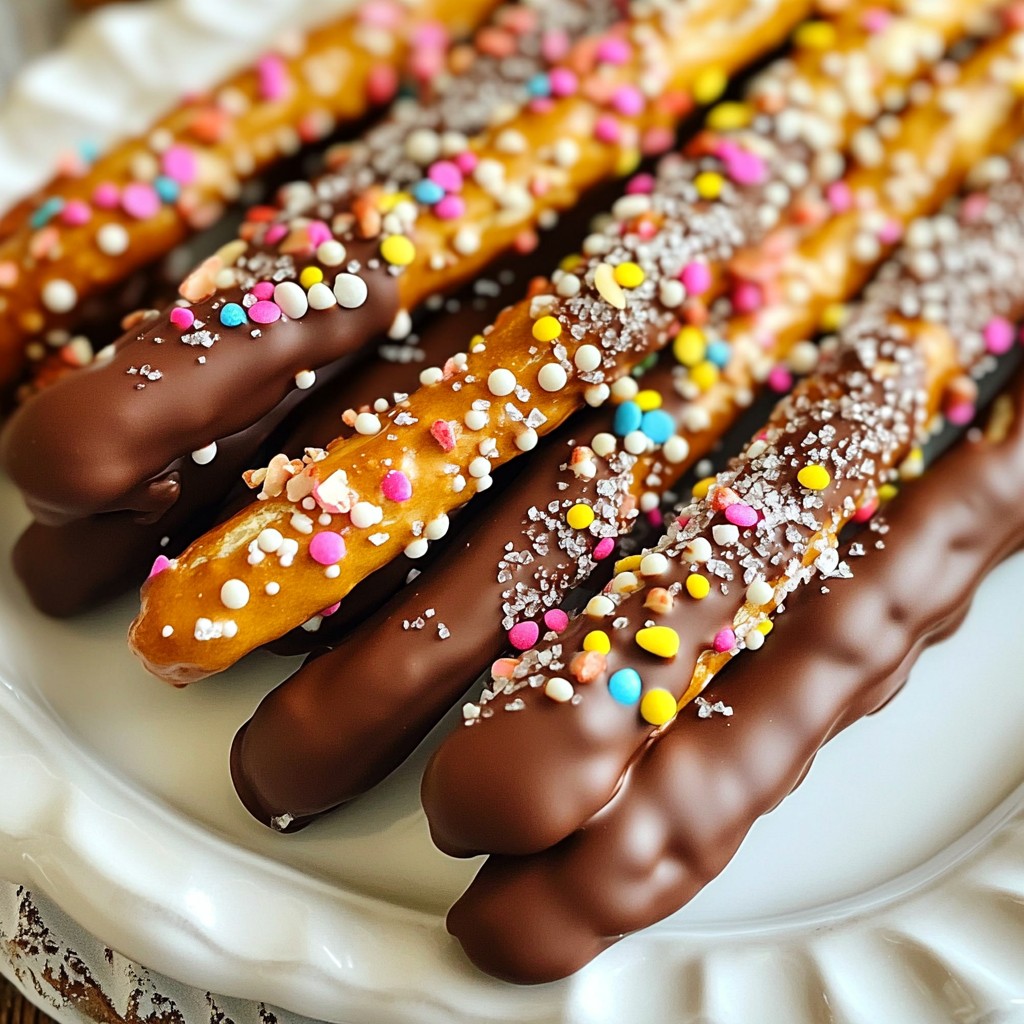 Chocolate Covered Pretzel Rods Perfect Snack Idea