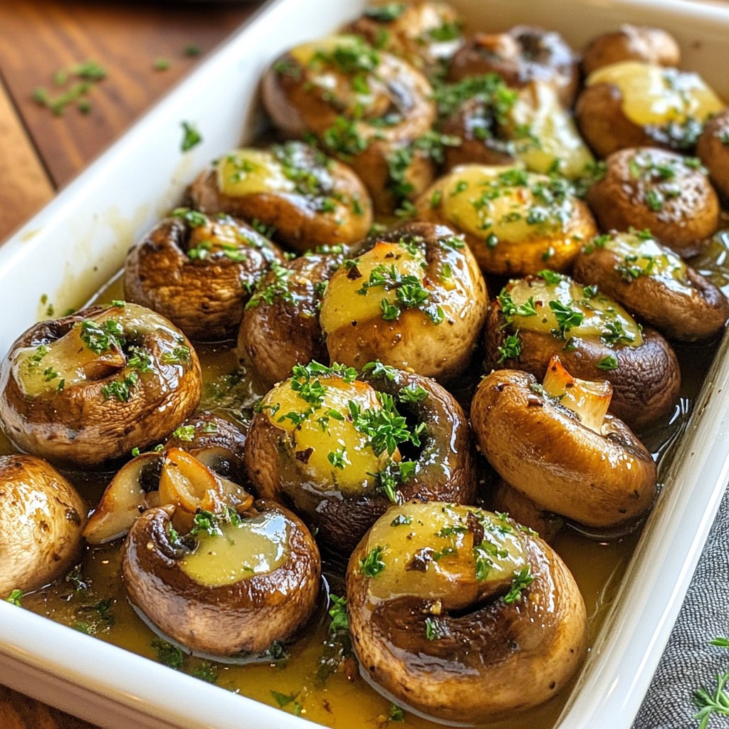 Garlic Butter Roasted Mushrooms Savory and Simple Dish