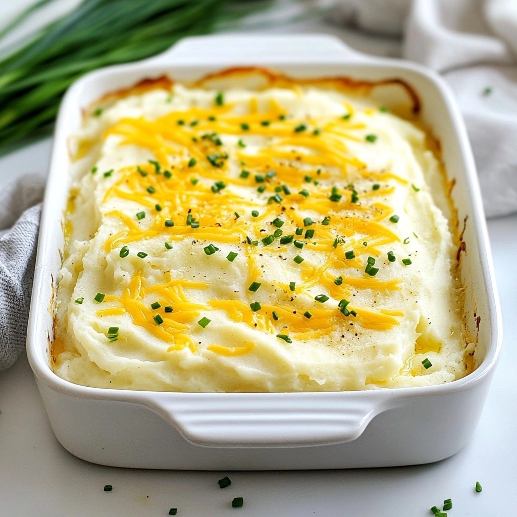 Creamy Cheesy Garlic Mashed Potato Bake Delight