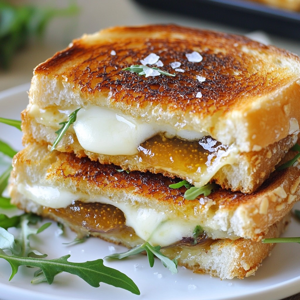Gourmet Brie and Fig Grilled Cheese Delight