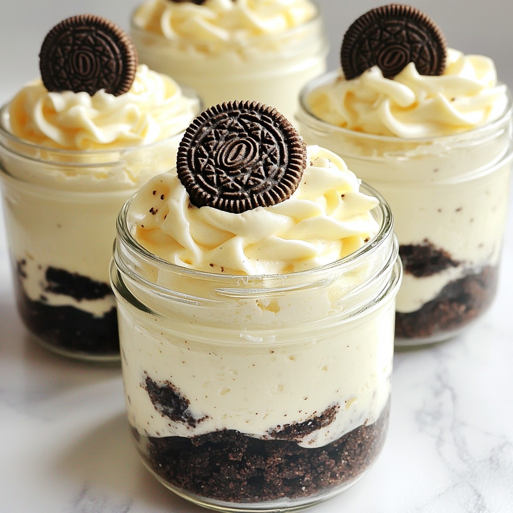 No-Bake Oreo Cheesecake Jars Delightful Dessert Recipe