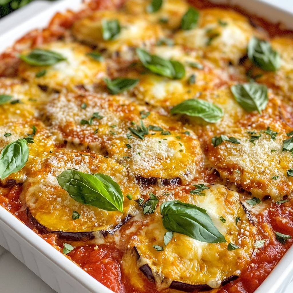 Savory Cheesy Eggplant Parmesan Casserole Delight