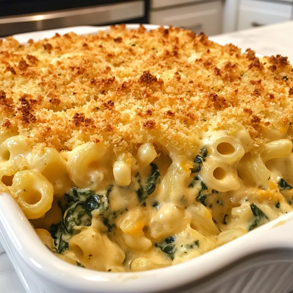 Cheesy Spinach Stuffed Mac and Cheese Recipe Delight