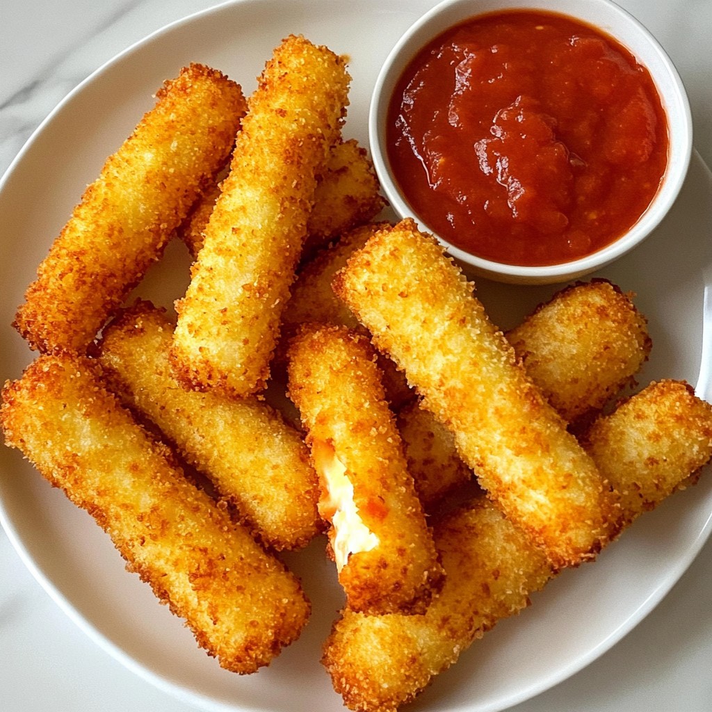 Air Fryer Mozzarella Sticks Quick and Crunchy Snack