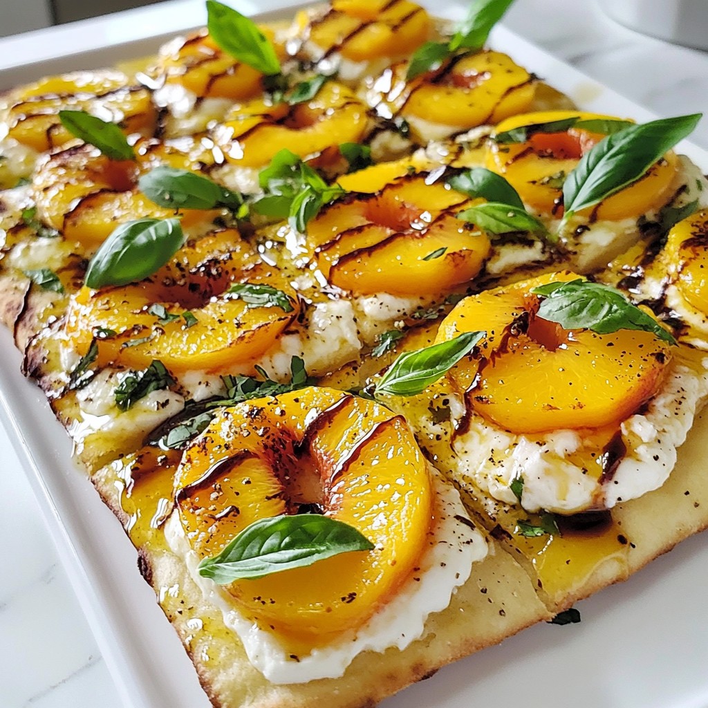 Peach Burrata Flatbread Flavorful Summer Delight