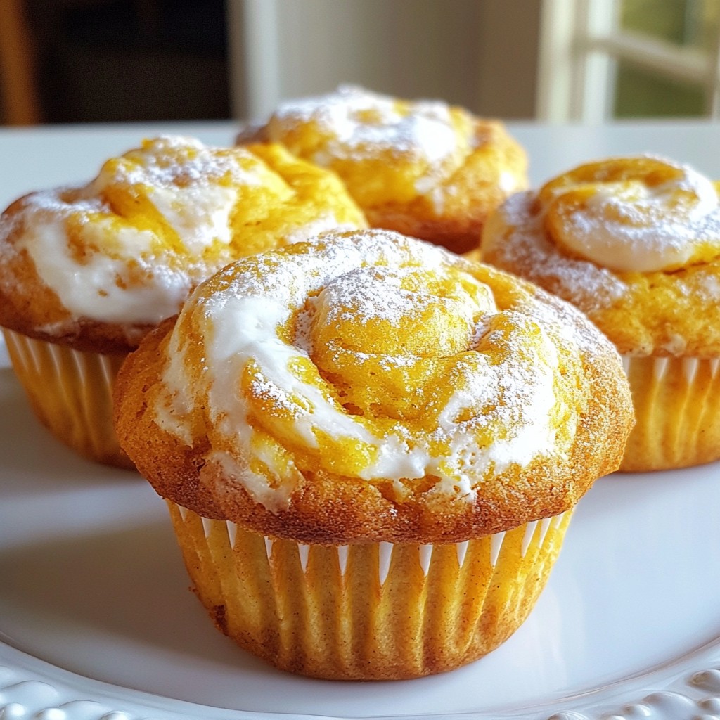 Pumpkin Cream Cheese Swirl Muffins Delightful Treat