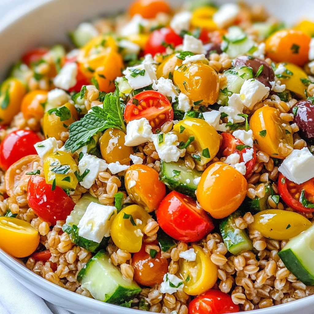 Mediterranean Farro Salad Fresh and Nutritious Meal