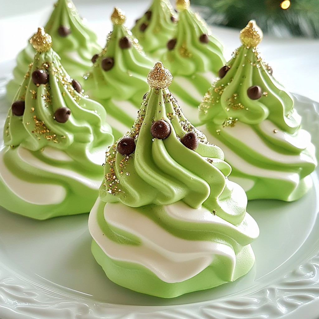 Tree Meringue Cookies Festive and Delightful Treats