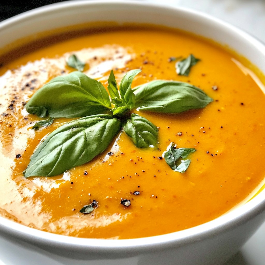 Creamy Roasted Red Pepper Soup Simple and Tasty Recipe