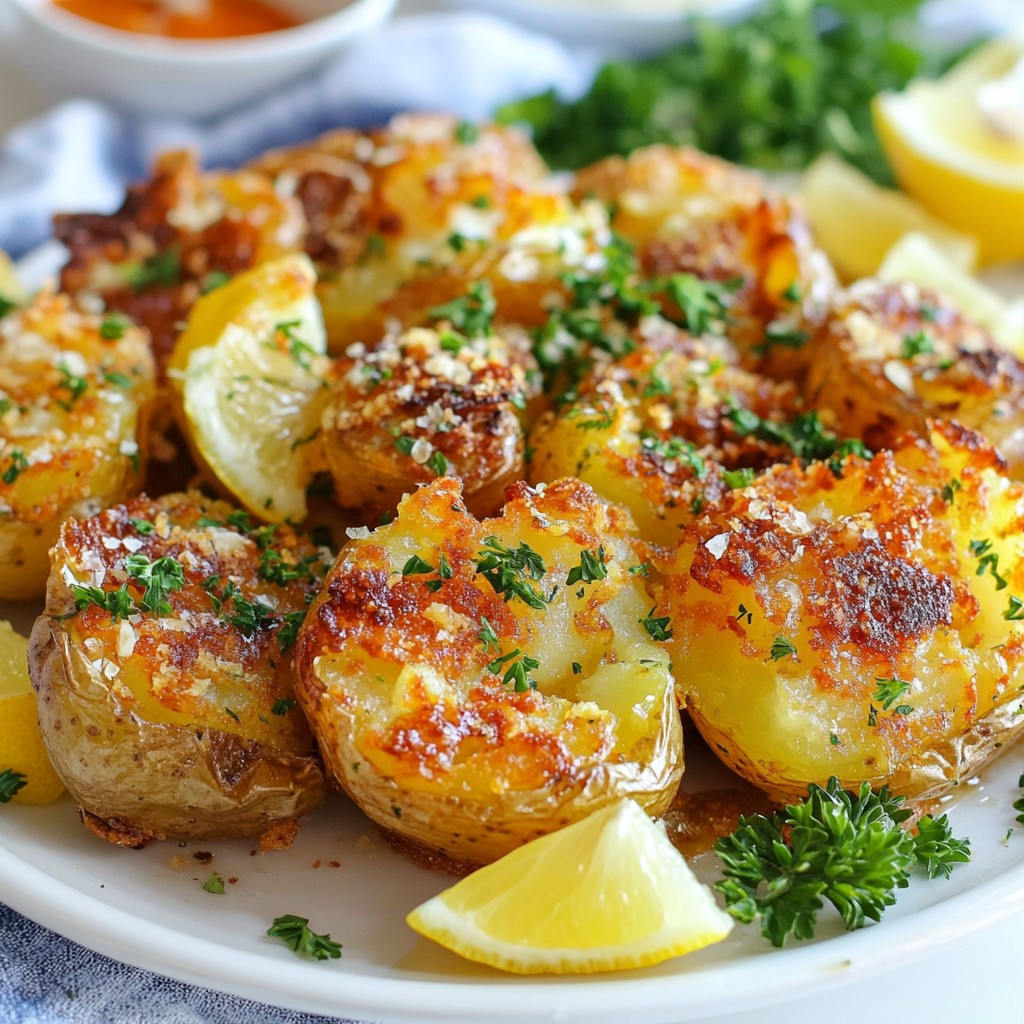 Crispy Garlic Smashed Potatoes Flavorful and Easy Dish