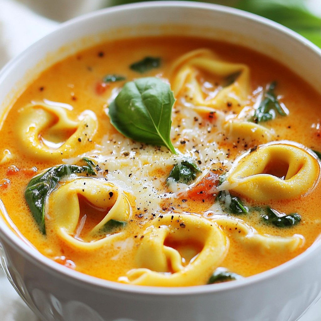 Creamy Tomato Tortellini Soup Comfort in a Bowl