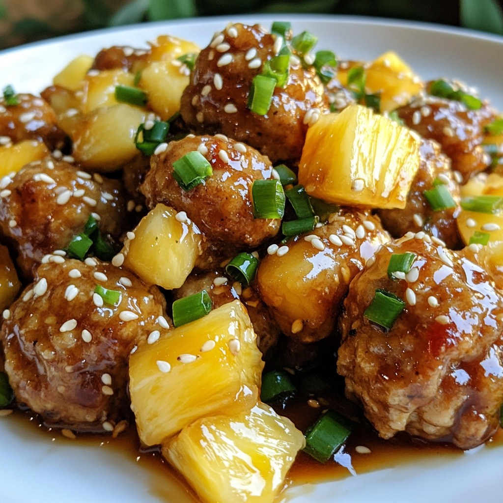 Pineapple Teriyaki Meatballs Flavorful and Easy Recipe