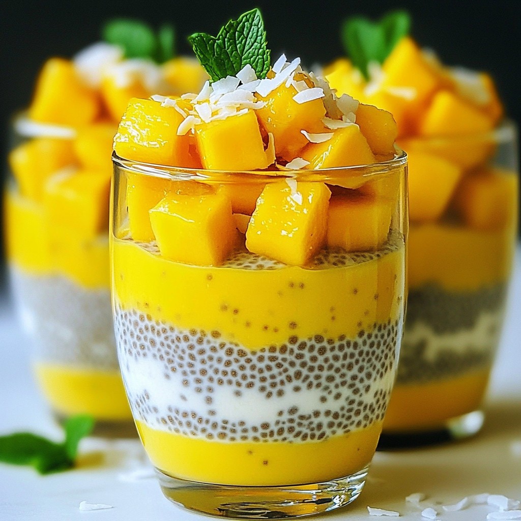 Mango Coconut Chia Pudding Creamy and Refreshing Treat