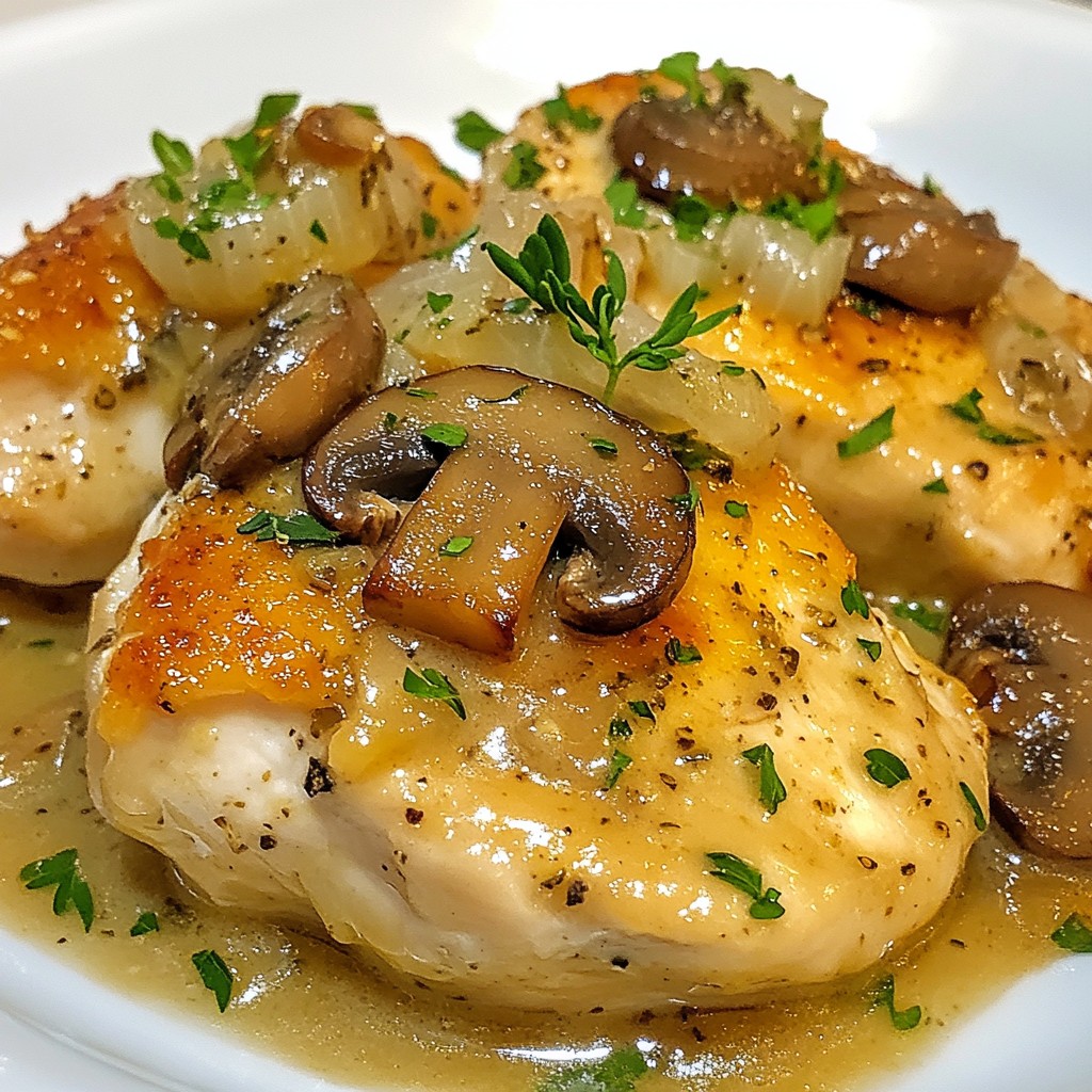 Creamy Mushroom Thyme Chicken Savory and Simple Meal