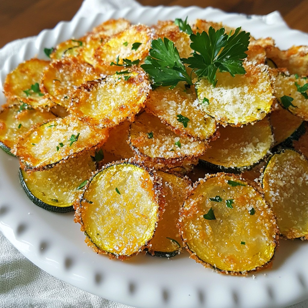 Garlic Parmesan Zucchini Chips Crunchy and Tasty Snack