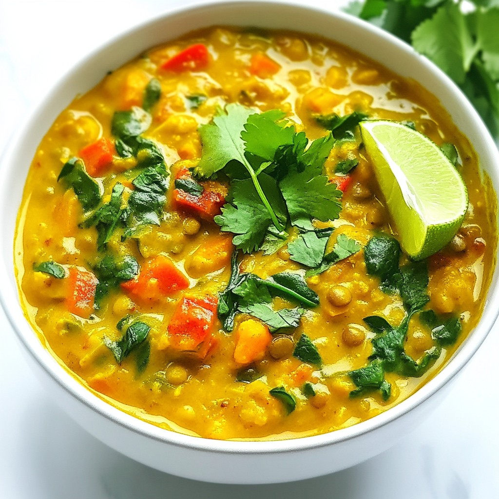 Coconut Curry Lentil Stew Hearty and Flavorful Meal
