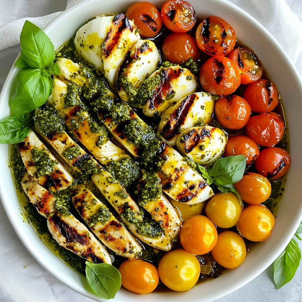 Pesto Chicken Caprese Salad Flavorful and Fresh Meal