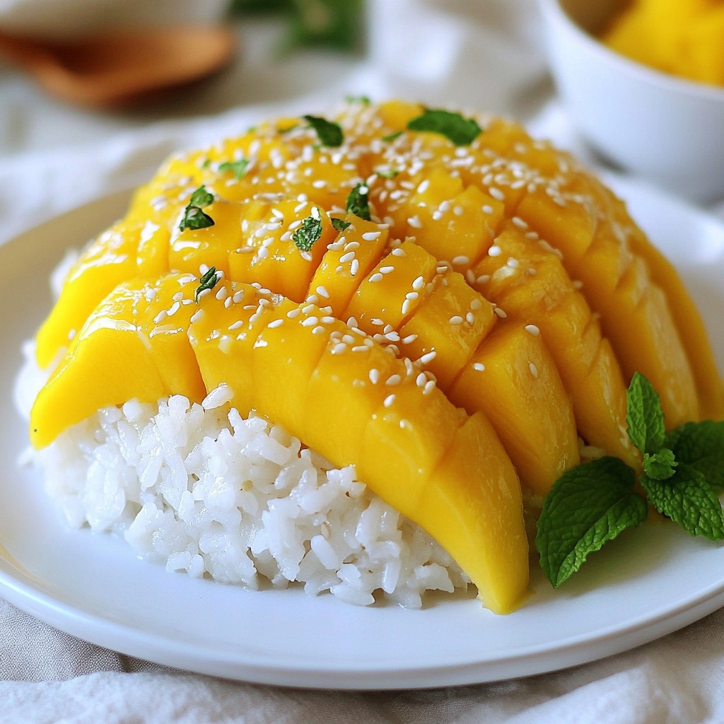 Thai Mango Sticky Rice Creamy and Comforting Dessert