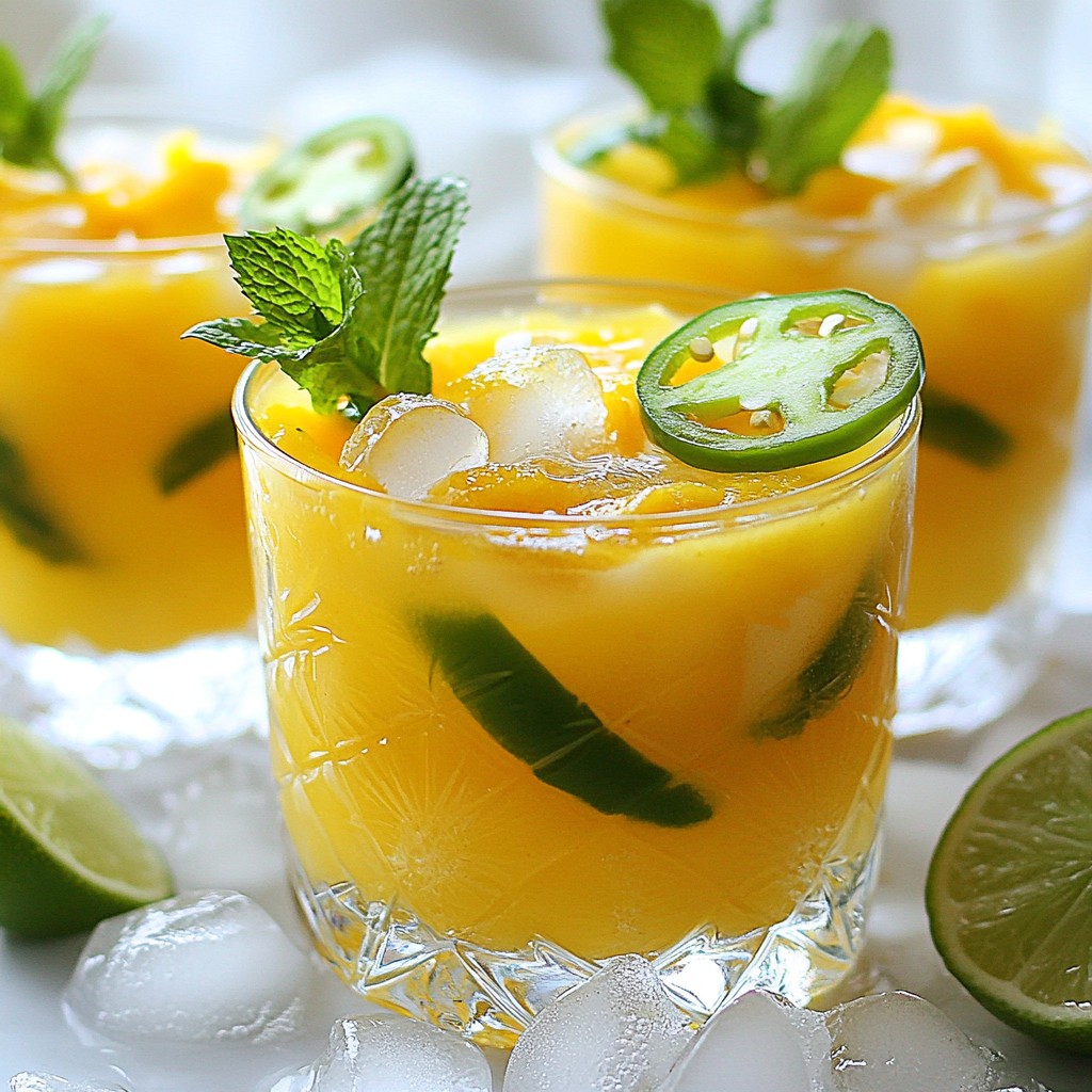 Spicy Mango Margarita Mocktail Refreshing and Fun Drink