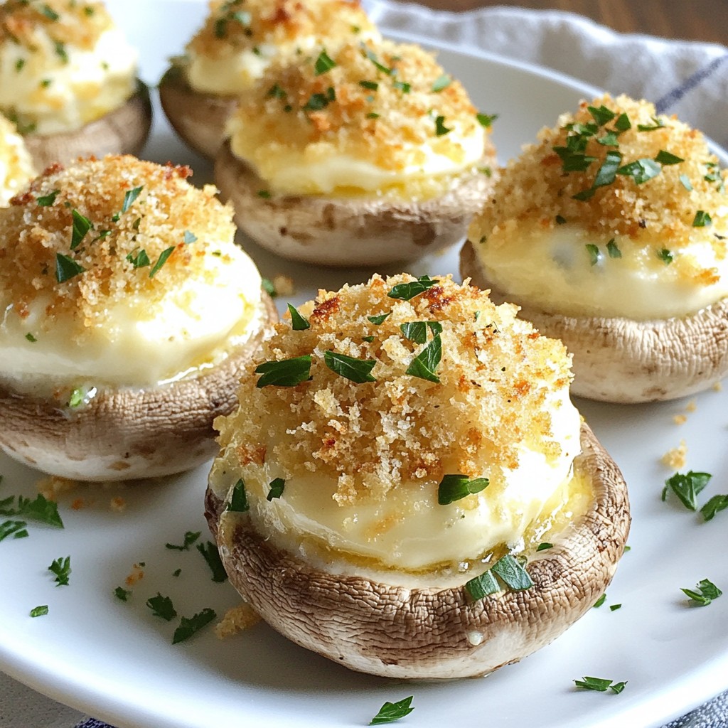 Garlic Cream Cheese Stuffed Mushrooms Easy Delight