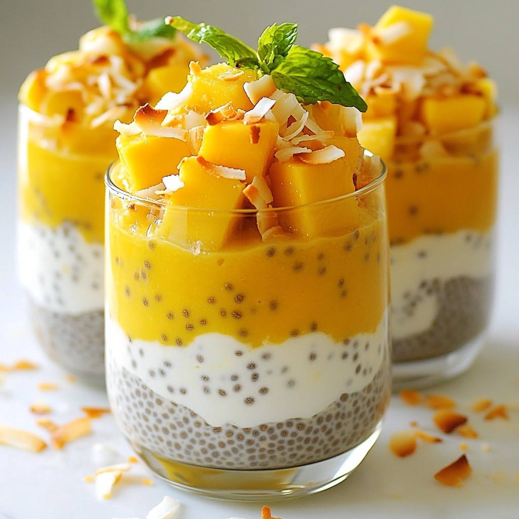 Mango Coconut Chia Pudding Healthy and Delicious Snack