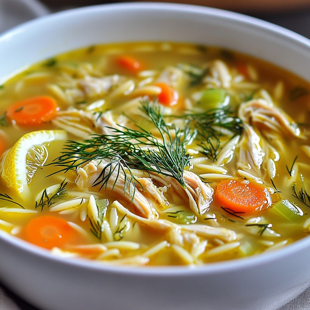 Greek Lemon Chicken Soup Cozy and Comforting Meal