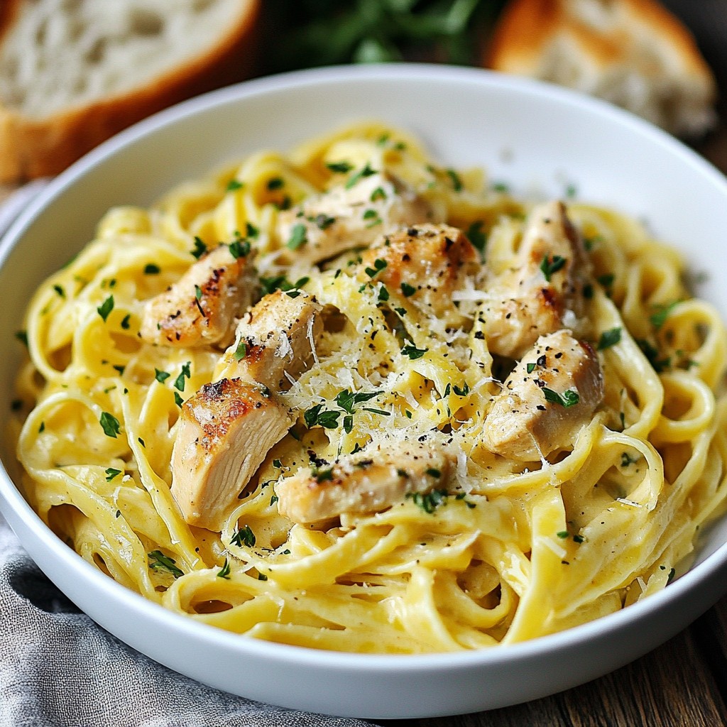 Creamy Cheese Garlic Butter Chicken Pasta Delight