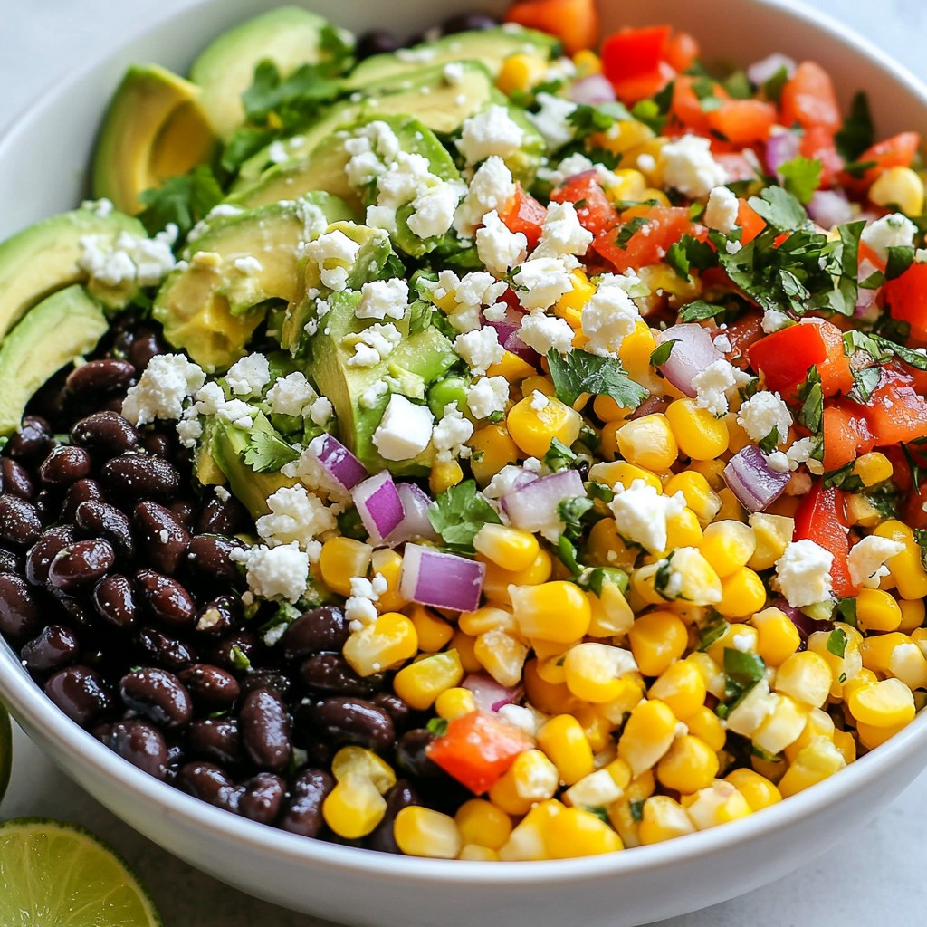 Avocado Corn Black Bean Salad Fresh and Flavorful Dish