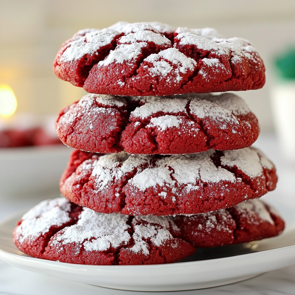 Red Velvet Crinkle Cookies Easy and Delicious Treat