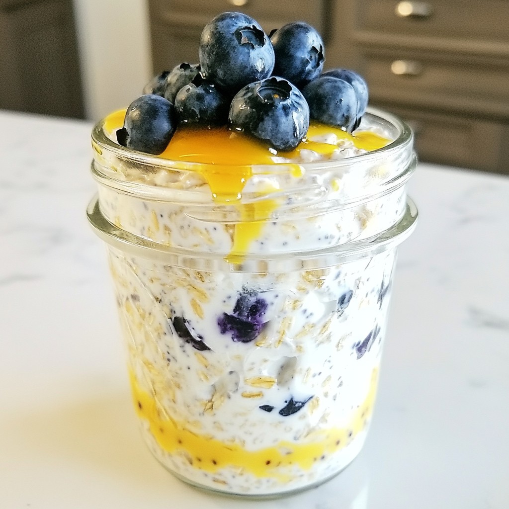 Blueberry Cheesecake Overnight Oats Delight Recipe
