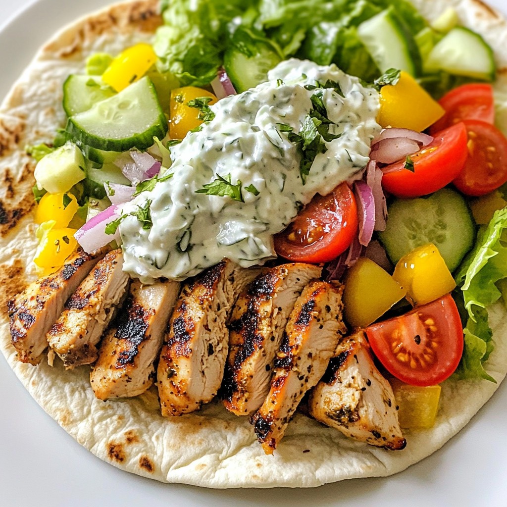 Greek Chicken Gyro Wraps Fresh and Flavorful Meal